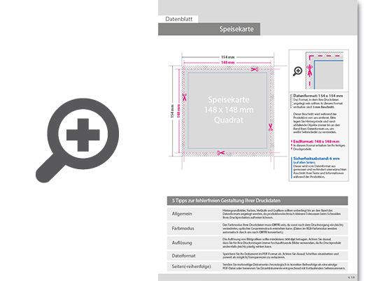 Product Bild speisekarte_mit_2-fach_drahtheftung__endformat_quadrat_14_8_cm_x_14_8_cm__16-seitig